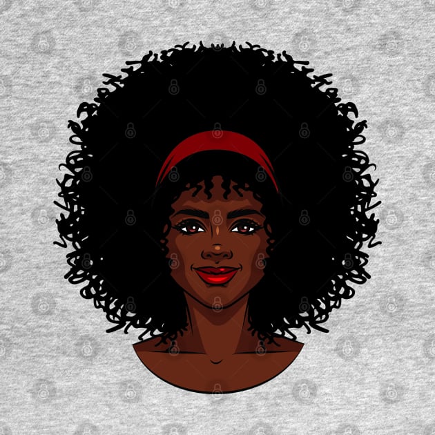 african american type womans face by irvanelist